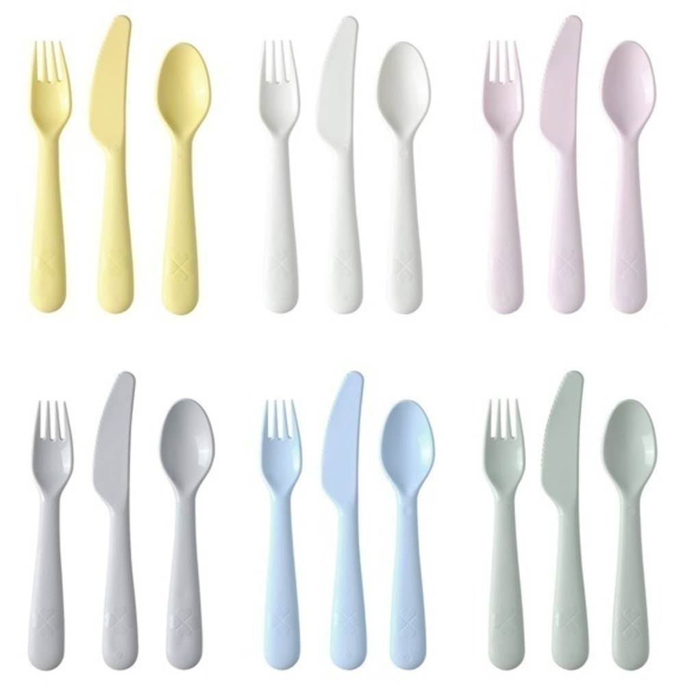 18-piece IKEA KALAS flatware set, mixed colors new